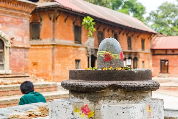 Kamenné Šiva lingam — Stock fotografie