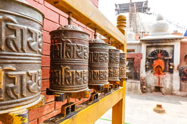 Modlitební kola v Boudhanath Stupa — Stock fotografie
