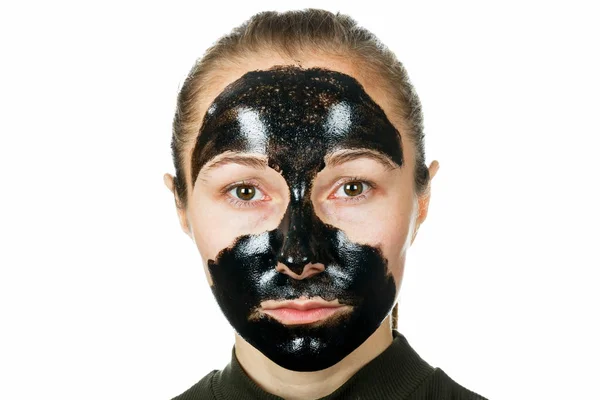 Чорний маска для обличчя — стокове фото