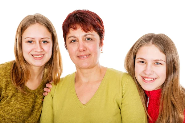 Glückliche Mutter mit Töchtern — Stockfoto