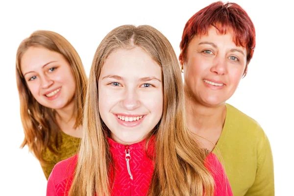 Happy mother with daughters — Stock Photo, Image