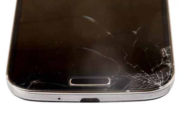 Display de smartphone quebrado — Fotografia de Stock