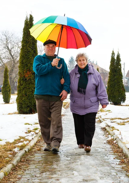 Feliz pareja de ancianos — Foto de Stock