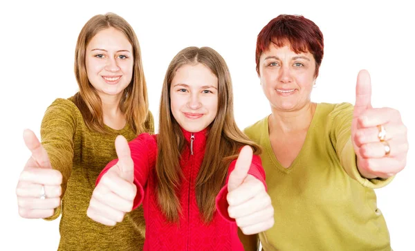 Madre feliz con hijas — Foto de Stock