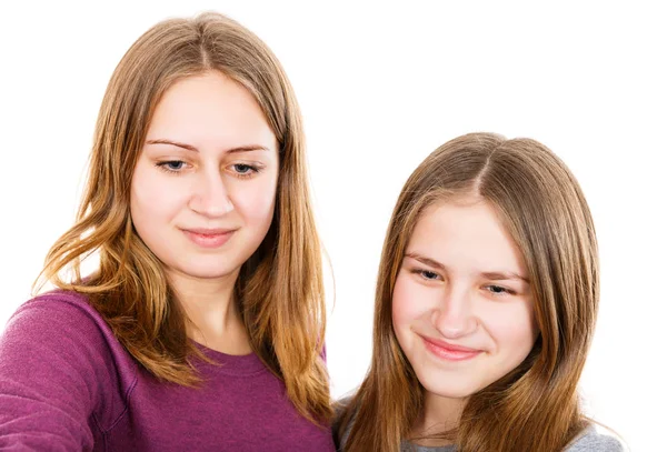 Šťastné mladé sestry — Stock fotografie