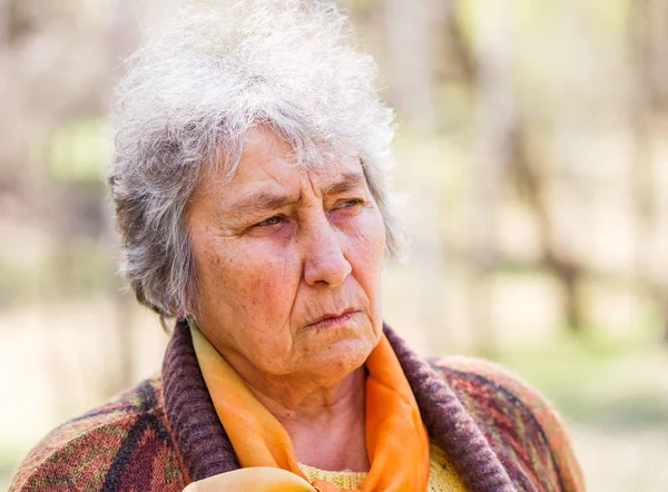 Portrait of elderly woman — Stock Photo, Image