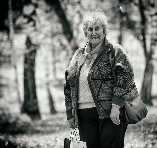 Happy elderly woman — Stock Photo, Image