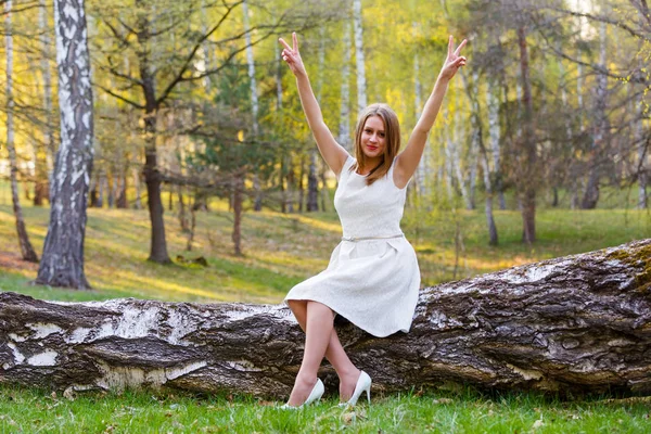 Happy young lady — Stock Photo, Image