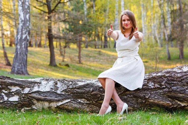 Happy young lady — Stock Photo, Image