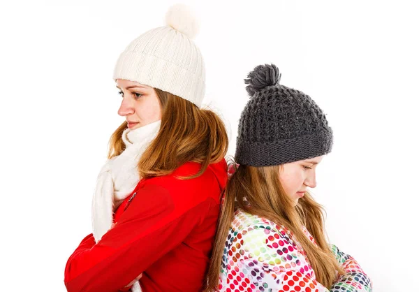 Hermanas jóvenes discutiendo — Foto de Stock