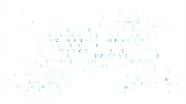 Hexadecimal code on a white background — Stock Photo, Image