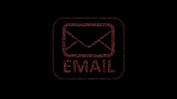 Email em código hexadecimal — Fotografia de Stock