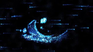 Bilgisayarda gözetlemek için. Bilgisayar kodu kesmek. Bir hacker gözünde.