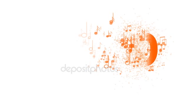 Note musicali. Word Disco è composto da un insieme di note musicali — Video Stock