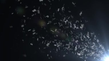 Doları para birimi farklı yönlere scatters. Farklı yönlere para sinek.