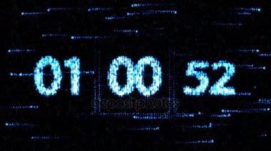 Saatler 01:00 yeni bir geri sayım başladı ayarlanır. Bilgisayar ekranında geri sayım. Sıfır geri sayım
