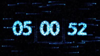 Saatler 05:00 itibariyle Yeni bir geri sayım başladı ayarlanır. Bilgisayar ekranında geri sayım. Sıfır geri sayım