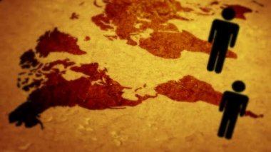 Dünya Haritası üzerinde nüfus.