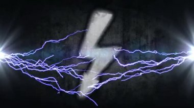 güç sembolü. Elektrik deşarj işareti. enerji kavramı