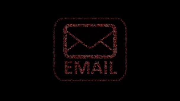 Email em código hexadecimal. e-mail — Vídeo de Stock