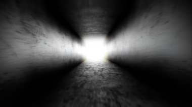 Tünelin sonunda parlak ışık. Işığın içine yürümek