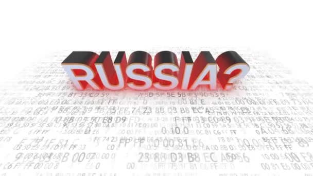 Segurança informática. Hackers em Rússia — Vídeo de Stock