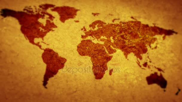Carte du monde. Survoler le monde . — Video