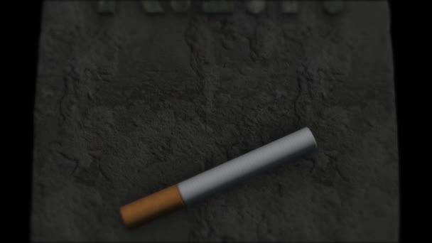 Fumar morte. Hábitos que ameaçam a vida. Morte — Vídeo de Stock