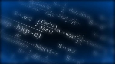 Matematiksel formüller. Matematiksel formüller sorunsuz hareketli arka plan