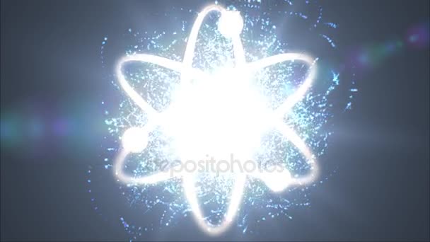 Many particles. Atomic particles. The motion of particles in space — Stock Video