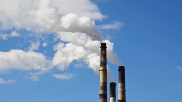 Emisji szkodliwych substancji do atmosfery — Wideo stockowe