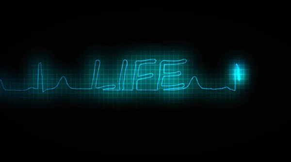 Kardiogram liv. Hälsosam livsstil. livets ord — Stockfoto