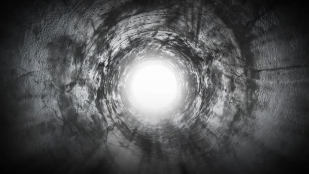 Viagem para a luz no final do túnel — Vídeo de Stock