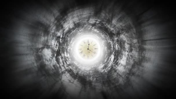 时钟速度上可怕的走廊上箭头 — 图库视频影像