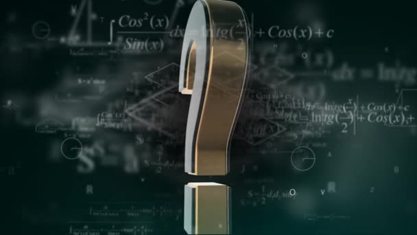 Estudio de la educación en las ciencias matemáticas. Preguntas en la ciencia . — Vídeos de Stock