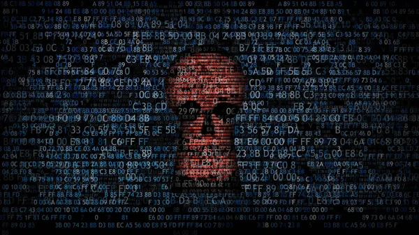 Daten hacken. Informationen zu hacken und zu stehlen. Code — Stockbild Daten hacken. Informationen hacken und stehlen. — Stockfoto