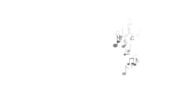 Eine musikalische Note besteht aus zahlreichen Symbolen — Stockvideo
