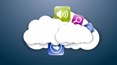 Bulut depolama medya veri. Arşiv.