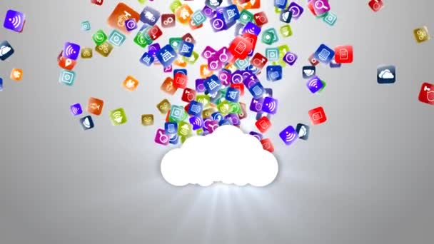 Caricamento dei dati su cloud storage . — Video Stock