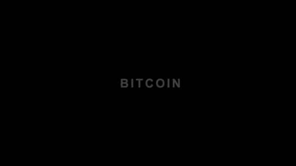 Bitcoin. Bitcoin v internetovém prostoru. Nejdražší měna — Stock video
