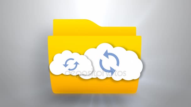 Online data storage. Cloud storage — Stock Video