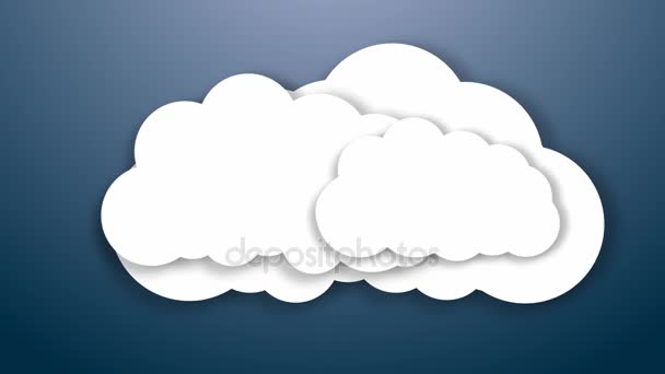 Облако. Облачное хранилище. Концепция хранения данных . — стоковое видео