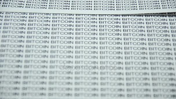 Produzione di bitcoin. Il concetto di produrre un gran numero di bitcoin — Video Stock