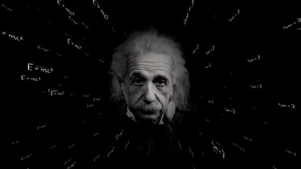 Теория относительности. Формула Эйнштейна — стоковое видео