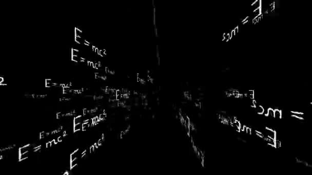 Teoría de la relatividad. Fórmula de einsteínas — Vídeo de stock