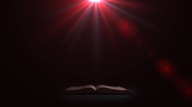 Gizemli bir kitap. Kitap bir gizemli ışık