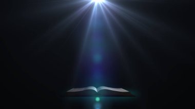 Gizemli bir kitap. Kitap bir gizemli ışık