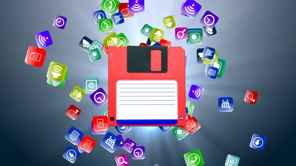 Storage of information. Floppy disk. The old generation of information carriers.