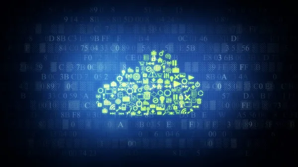 Online gegevensopslag opslaan informatie in de cloud — Stockfoto