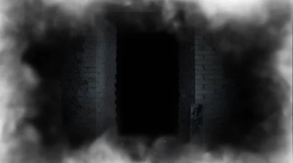 Eine geheimnisvolle Tür. Tür zum Unbekannten. — Stockfoto